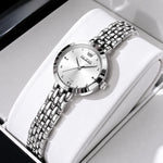 Relógio OLEVS Feminino Dourado — Elegante, Aço Inoxidável, Resistente à Água