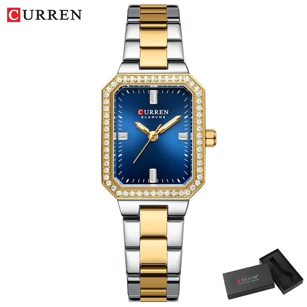 Relógio de Pulso Feminino CURREN Elegante Quartzo Luxo