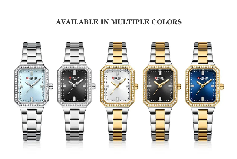 Relógio de Pulso Feminino CURREN Elegante Quartzo Luxo