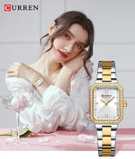 Relógio de Pulso Feminino CURREN Elegante Quartzo Luxo