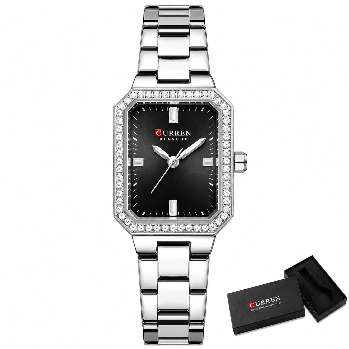 Relógio de Pulso Feminino Curren — Quartzo, Resistente à Água, Aço Inoxidável, Estilo Fashion