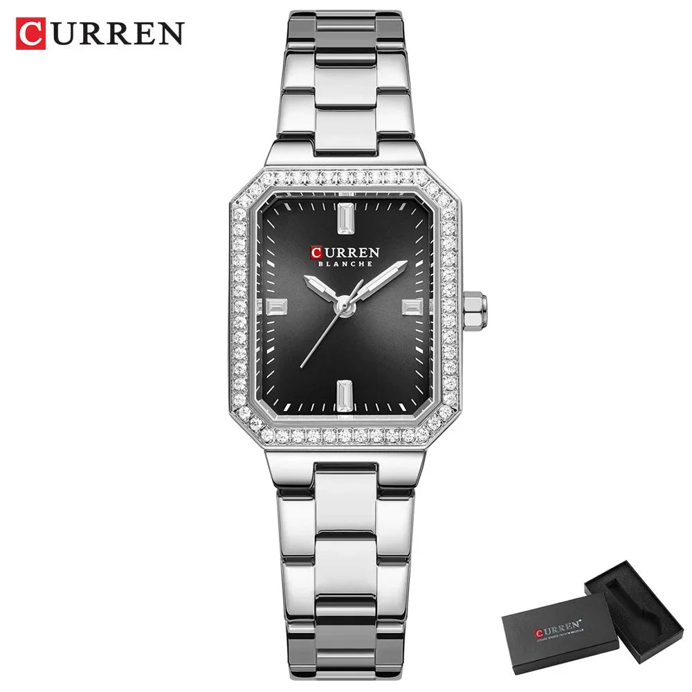 Relógio de Pulso Feminino CURREN Elegante Quartzo Luxo