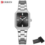 Relógio de Pulso Feminino CURREN Elegante Quartzo Luxo