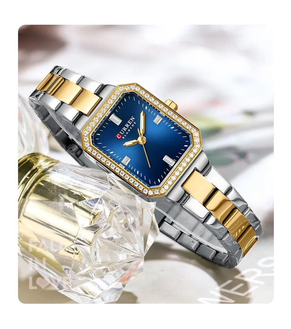 Relógio de Pulso Feminino CURREN Elegante Quartzo Luxo
