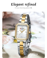 Relógio de Pulso Feminino CURREN Elegante Quartzo Luxo
