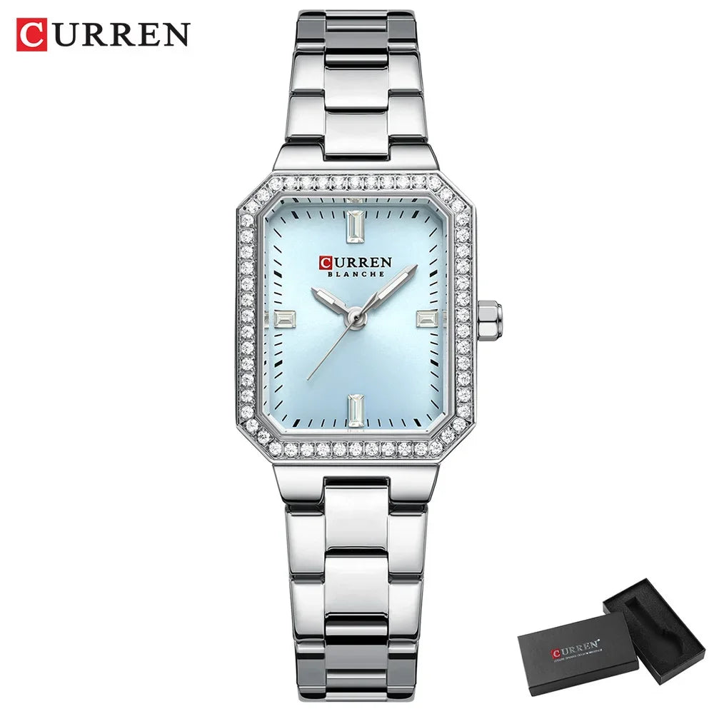 Relógio de Pulso Feminino CURREN Elegante Quartzo Luxo