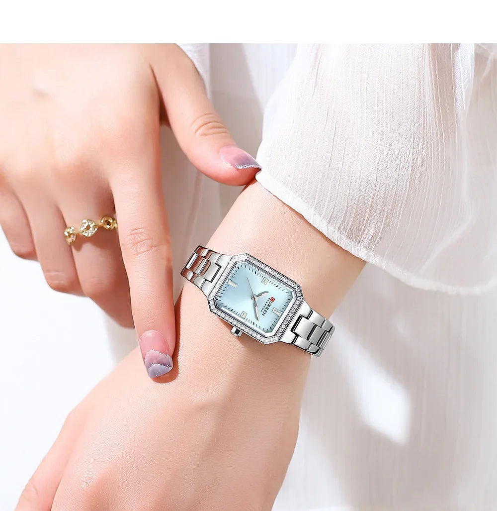 Relógio de Pulso Feminino CURREN Elegante Quartzo Luxo