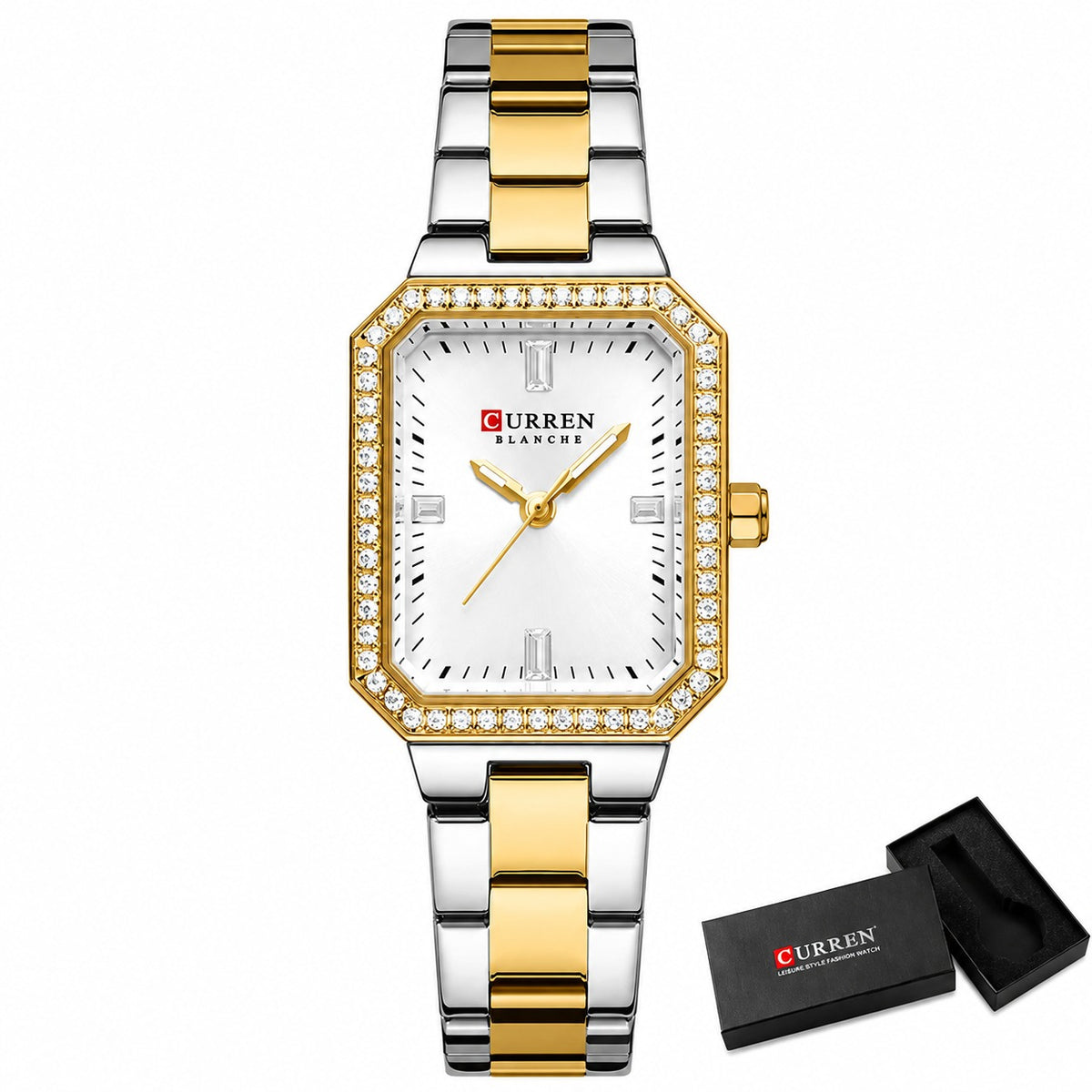 Relógio de Pulso Feminino Curren — Quartzo, Resistente à Água, Aço Inoxidável, Estilo Fashion