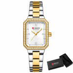 Relógio de Pulso Feminino Curren — Quartzo, Resistente à Água, Aço Inoxidável, Estilo Fashion