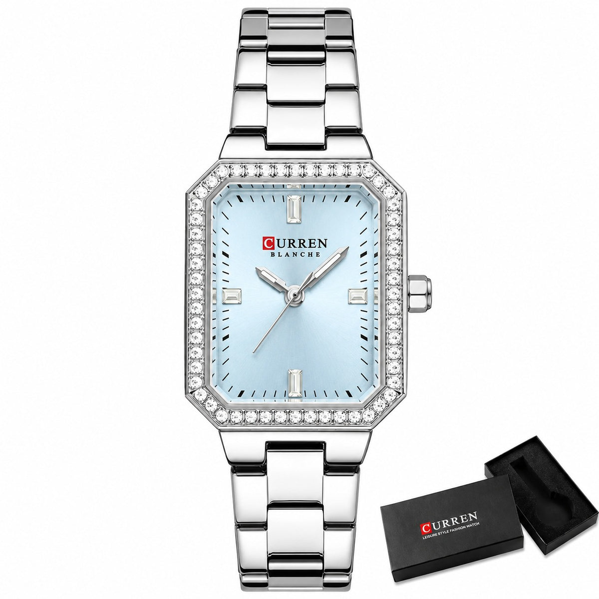 Relógio de Pulso Feminino Curren — Quartzo, Resistente à Água, Aço Inoxidável, Estilo Fashion